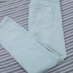 Mint green skinny jeans size 10